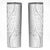 Polynesia White Sunday Skinny Tumbler Plumeria Polynesian Tribal Grey Color - Polynesian Pride