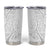 Polynesia White Sunday Tumbler Cup Plumeria Polynesian Tribal Grey Color - Polynesian Pride