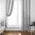 Polynesia White Sunday Window Curtain Plumeria Polynesian Tribal Grey Color - Polynesian Pride