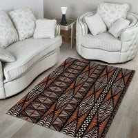 Malo e lelei Tonga Area Rug Tongan Ngatu Vintage Brown - Polynesian Pride