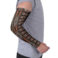 Malo e lelei Tonga Arm Sleeves Tongan Ngatu Vintage Brown - Polynesian Pride