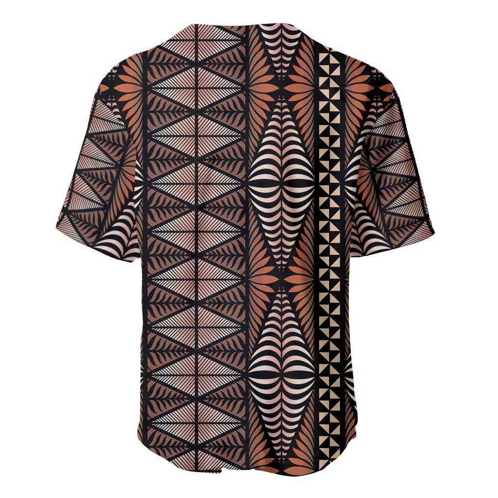 Malo e lelei Tonga Baseball Jersey Tongan Ngatu Vintage Brown - Polynesian Pride