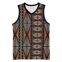 Malo e lelei Tonga Basketball Jersey Tongan Ngatu Vintage Brown - Polynesian Pride