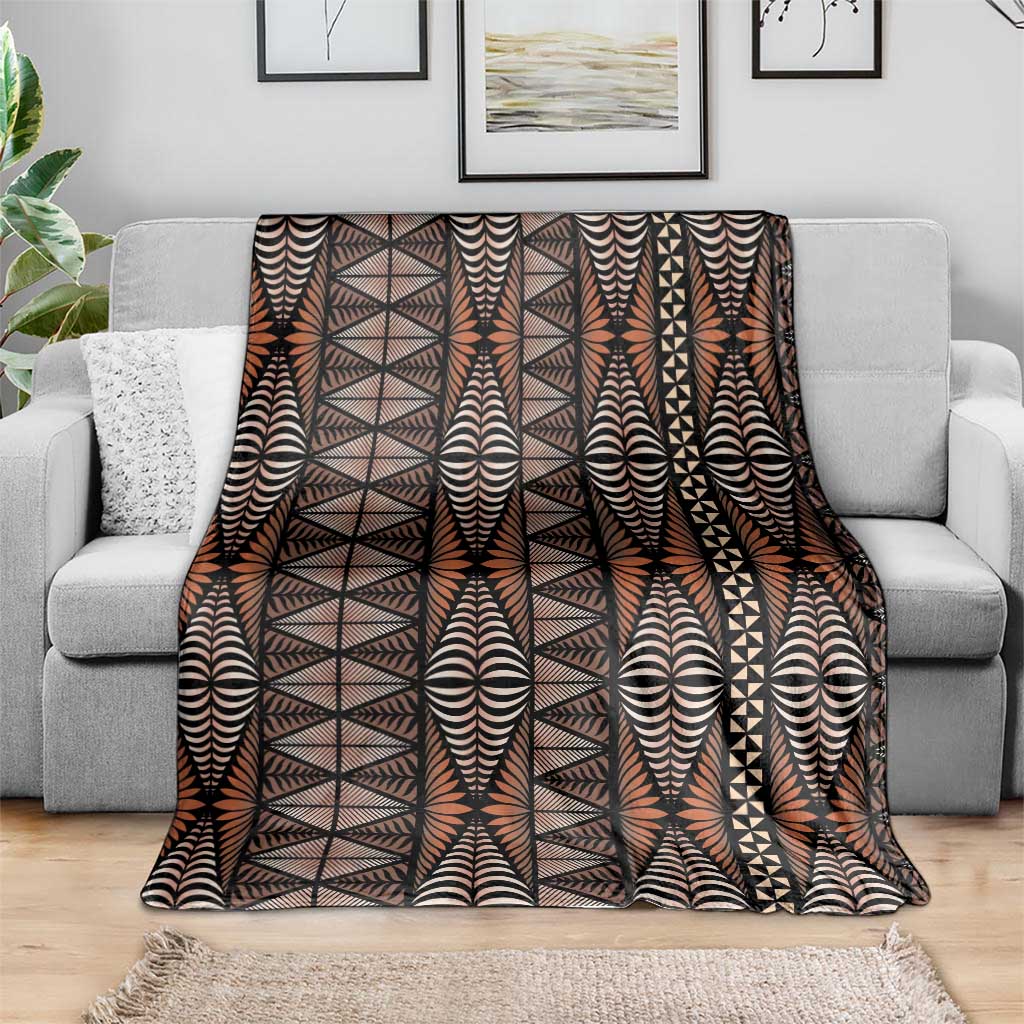 Malo e lelei Tonga Blanket Tongan Ngatu Vintage Brown - Polynesian Pride
