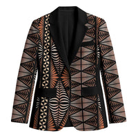 Malo e lelei Tonga Blazer Tongan Ngatu Vintage Brown - Polynesian Pride