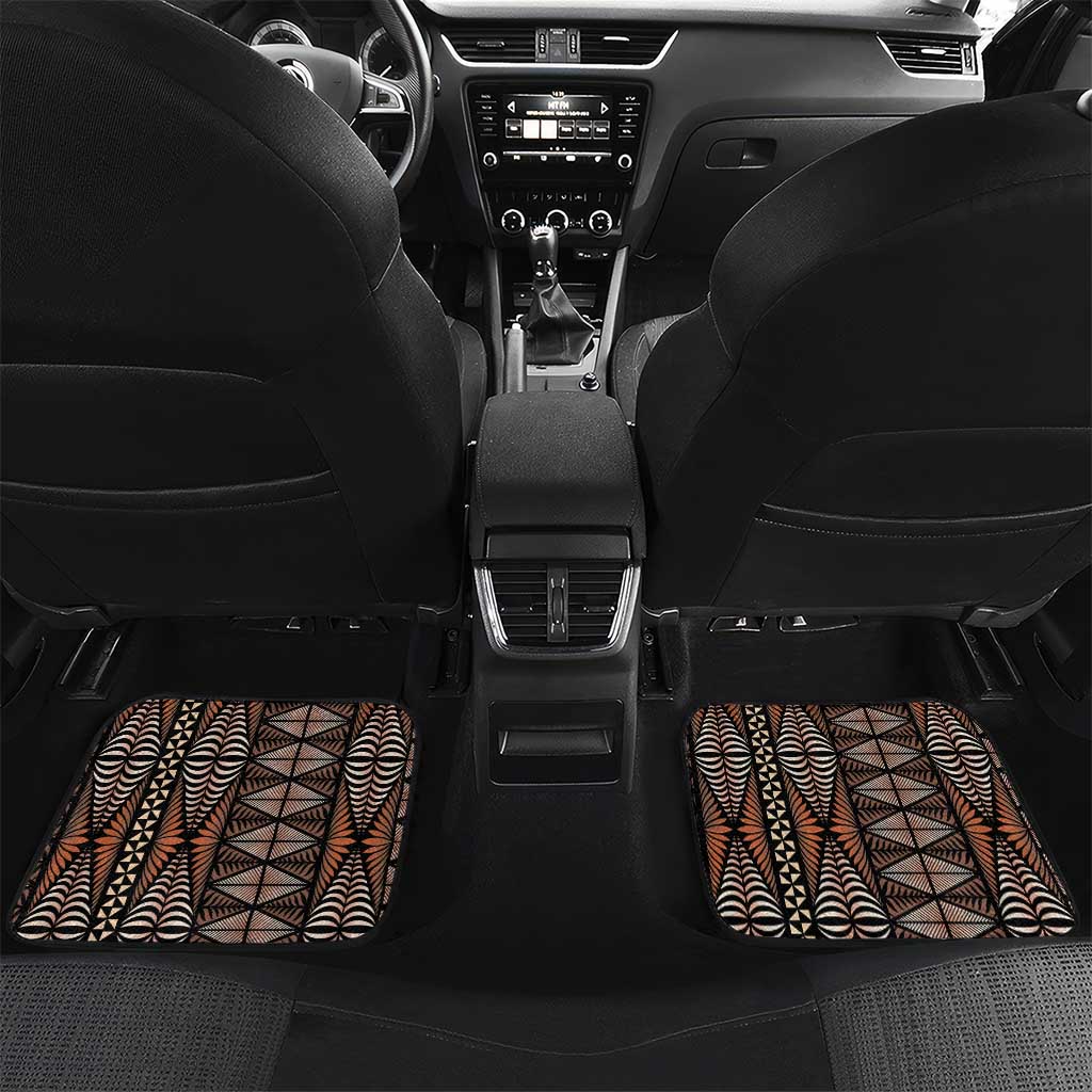 Malo e lelei Tonga Car Mats Tongan Ngatu Vintage Brown - Polynesian Pride