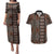 Malo e lelei Tonga Couples Matching Puletasi and Hawaiian Shirt Tongan Ngatu Vintage Brown - Polynesian Pride