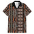 Malo e lelei Tonga Family Matching Long Sleeve Bodycon Dress and Hawaiian Shirt Tongan Ngatu Vintage Brown - Polynesian Pride