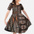 Malo e lelei Tonga Family Matching Short Sleeve Bodycon Dress and Hawaiian Shirt Tongan Ngatu Vintage Brown - Polynesian Pride