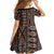 Malo e lelei Tonga Family Matching Short Sleeve Bodycon Dress and Hawaiian Shirt Tongan Ngatu Vintage Brown - Polynesian Pride