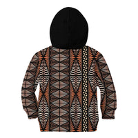 Malo e lelei Tonga Kid Hoodie Tongan Ngatu Vintage Brown - Polynesian Pride