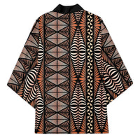 Malo e lelei Tonga Kimono Tongan Ngatu Vintage Brown - Polynesian Pride