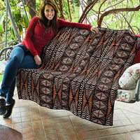Malo e lelei Tonga Quilt Tongan Ngatu Vintage Brown - Polynesian Pride
