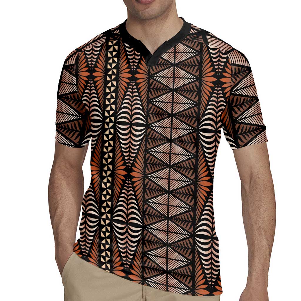 Malo e lelei Tonga Rugby Jersey Tongan Ngatu Vintage Brown - Polynesian Pride