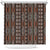 Malo e lelei Tonga Shower Curtain Tongan Ngatu Vintage Brown - Polynesian Pride