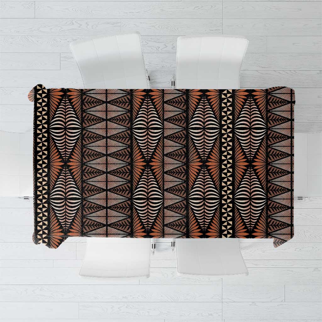 Malo e lelei Tonga Tablecloth Tongan Ngatu Vintage Brown - Polynesian Pride