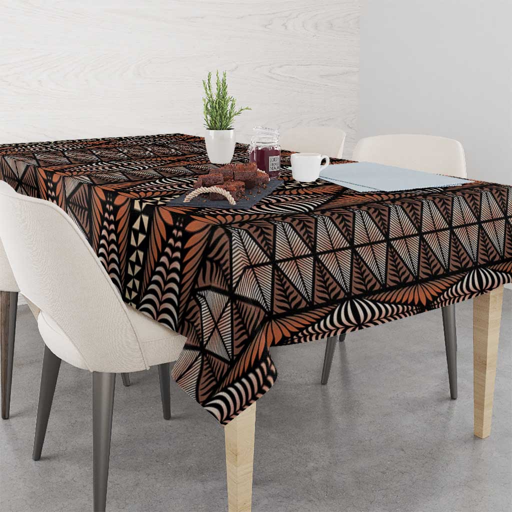 Malo e lelei Tonga Tablecloth Tongan Ngatu Vintage Brown - Polynesian Pride