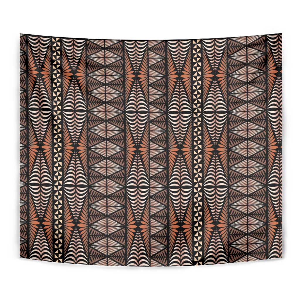 Malo e lelei Tonga Tapestry Tongan Ngatu Vintage Brown - Polynesian Pride