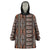 Malo e lelei Tonga Wearable Blanket Hoodie Tongan Ngatu Vintage Brown - Polynesian Pride