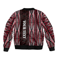Tonga Rugby Personalised Bomber Jacket 2025 Mate Maa Tonga Ngatu Motif - Polynesian Pride