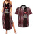 Tonga Rugby Personalised Couples Matching Summer Maxi Dress and Hawaiian Shirt 2025 Mate Maa Tonga Ngatu Motif - Polynesian Pride