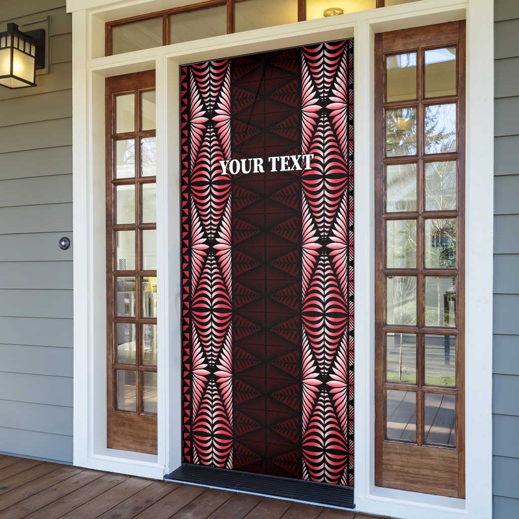 Tonga Rugby Door Cover 2025 Mate Maa Tonga Ngatu Motif - Polynesian Pride