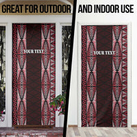 Tonga Rugby Door Cover 2025 Mate Maa Tonga Ngatu Motif - Polynesian Pride