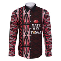 Tonga Rugby Personalised Family Matching Off Shoulder Maxi Dress and Hawaiian Shirt 2025 Mate Maa Tonga Ngatu Motif - Polynesian Pride