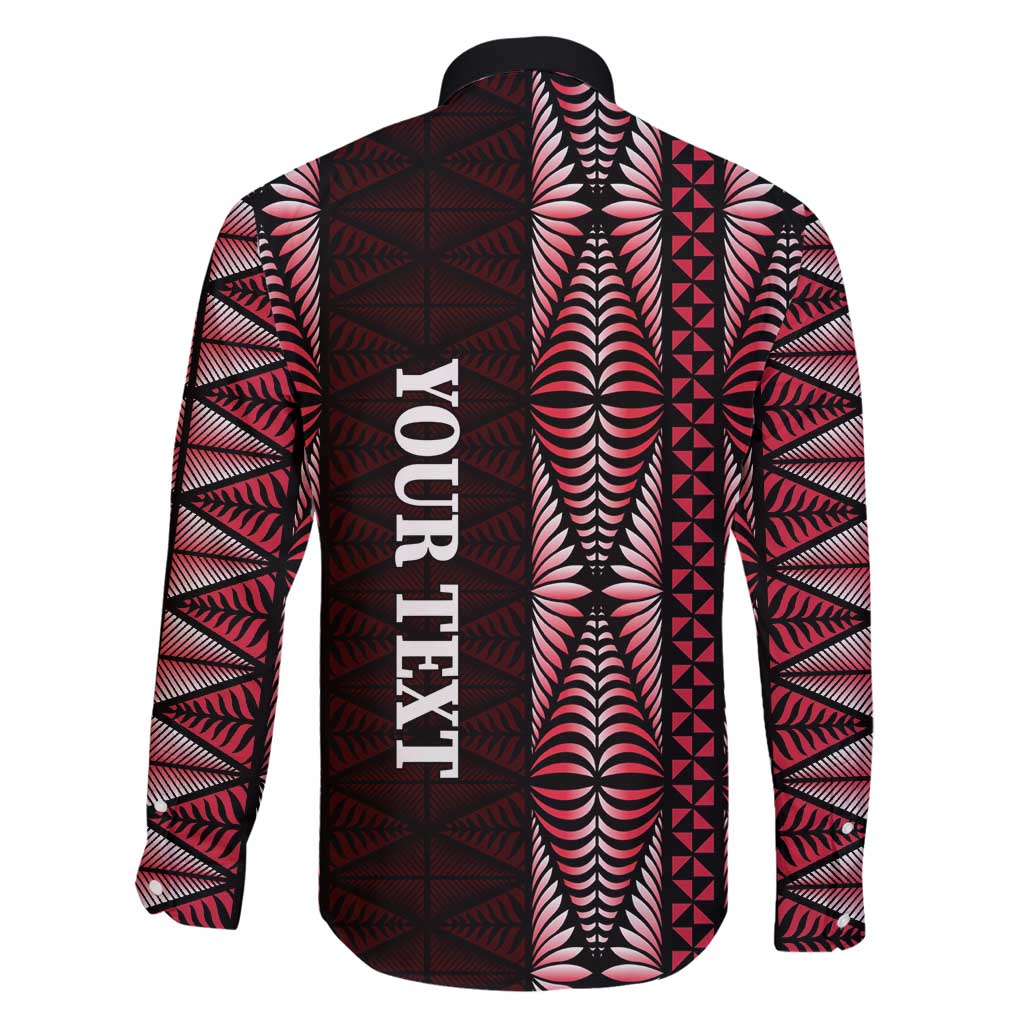Tonga Rugby Personalised Family Matching Off Shoulder Maxi Dress and Hawaiian Shirt 2025 Mate Maa Tonga Ngatu Motif - Polynesian Pride