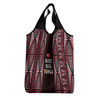 Tonga Rugby Grocery Bag 2025 Mate Maa Tonga Ngatu Motif - Polynesian Pride