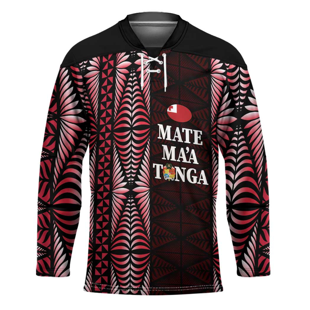 Tonga Rugby Personalised Hockey Jersey 2025 Mate Maa Tonga Ngatu Motif - Polynesian Pride