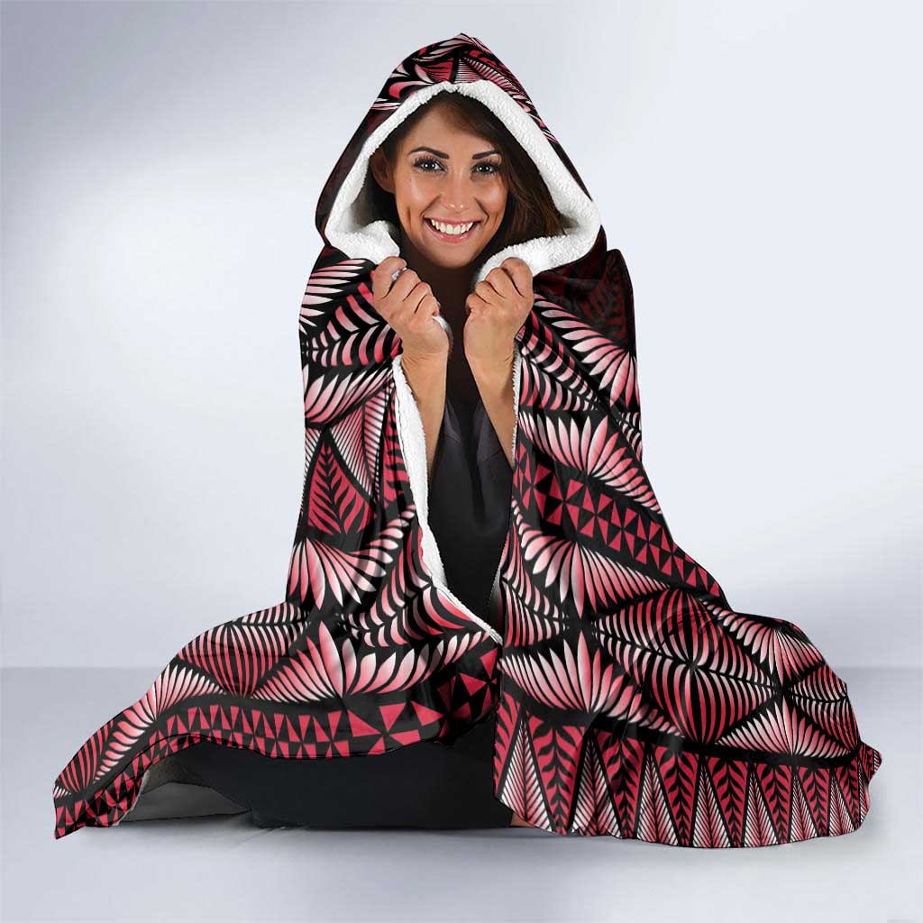 Tonga Rugby Hooded Blanket 2025 Mate Maa Tonga Ngatu Motif - Polynesian Pride