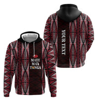 Tonga Rugby Personalised Hoodie 2025 Mate Maa Tonga Ngatu Motif - Polynesian Pride
