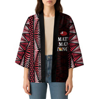 Tonga Rugby Personalised Kimono 2025 Mate Maa Tonga Ngatu Motif - Polynesian Pride
