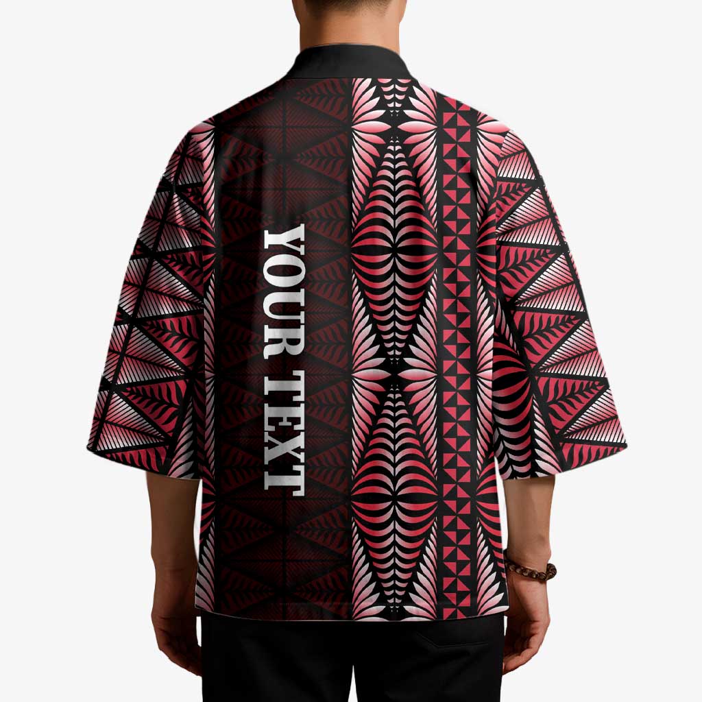 Tonga Rugby Personalised Kimono 2025 Mate Maa Tonga Ngatu Motif - Polynesian Pride
