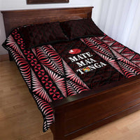 Tonga Rugby Quilt Bed Set 2025 Mate Maa Tonga Ngatu Motif - Polynesian Pride