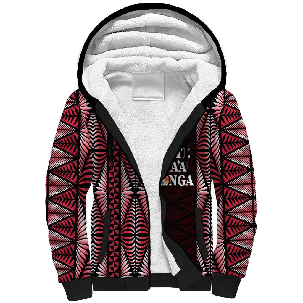 Tonga Rugby Personalised Sherpa Hoodie 2025 Mate Maa Tonga Ngatu Motif - Polynesian Pride