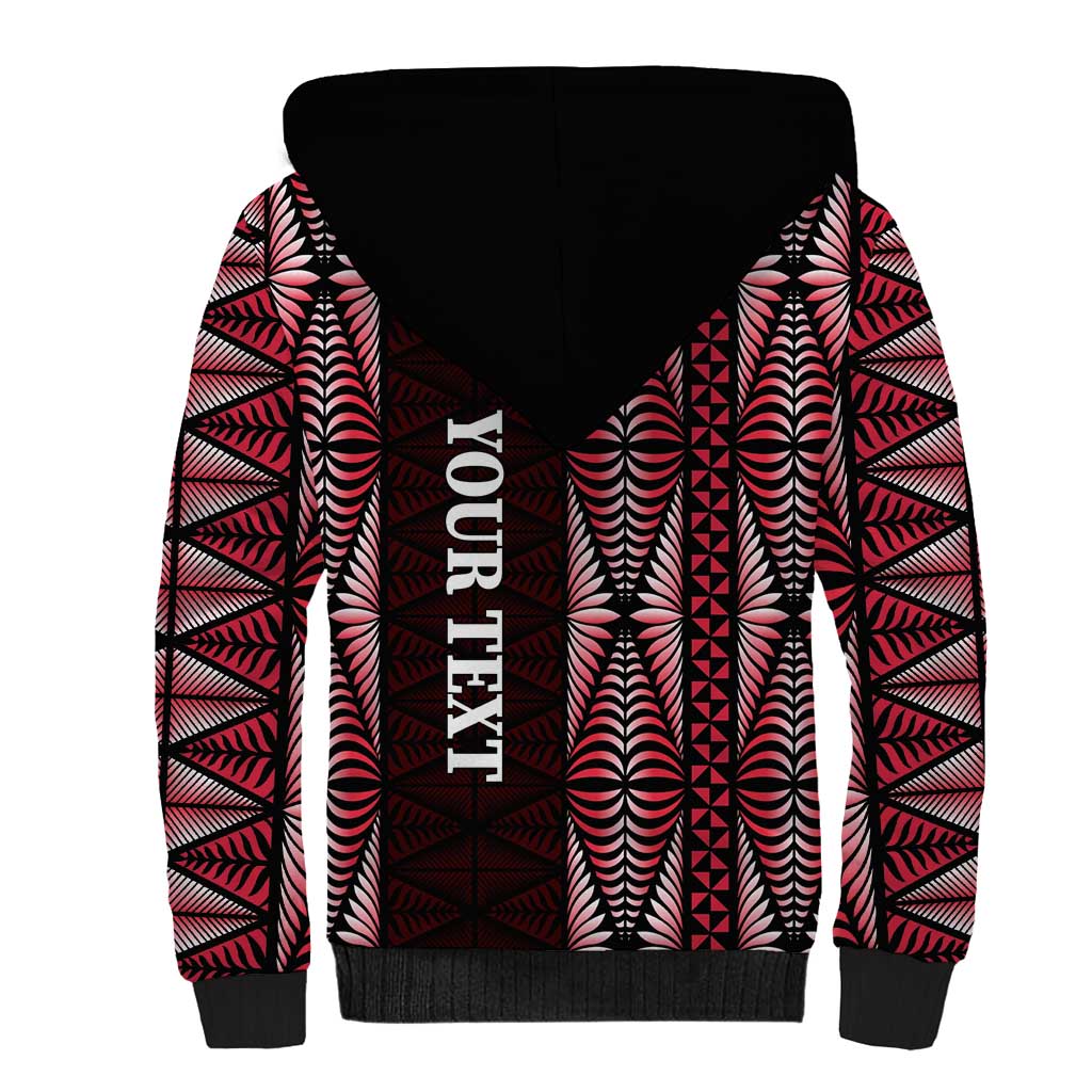Tonga Rugby Personalised Sherpa Hoodie 2025 Mate Maa Tonga Ngatu Motif - Polynesian Pride