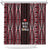 Tonga Rugby Shower Curtain 2025 Mate Maa Tonga Ngatu Motif - Polynesian Pride