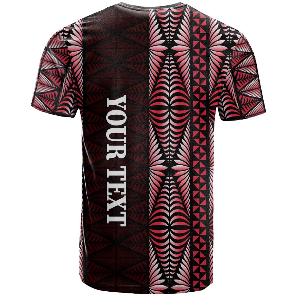 Tonga Rugby Personalised T Shirt 2025 Mate Maa Tonga Ngatu Motif - Polynesian Pride