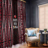 Tonga Rugby Window Curtain 2025 Mate Maa Tonga Ngatu Motif - Polynesian Pride