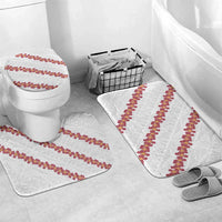 White Sunday Tonga Fakame Bathroom Set Tongan Ngatu Heilala Lei - Polynesian Pride
