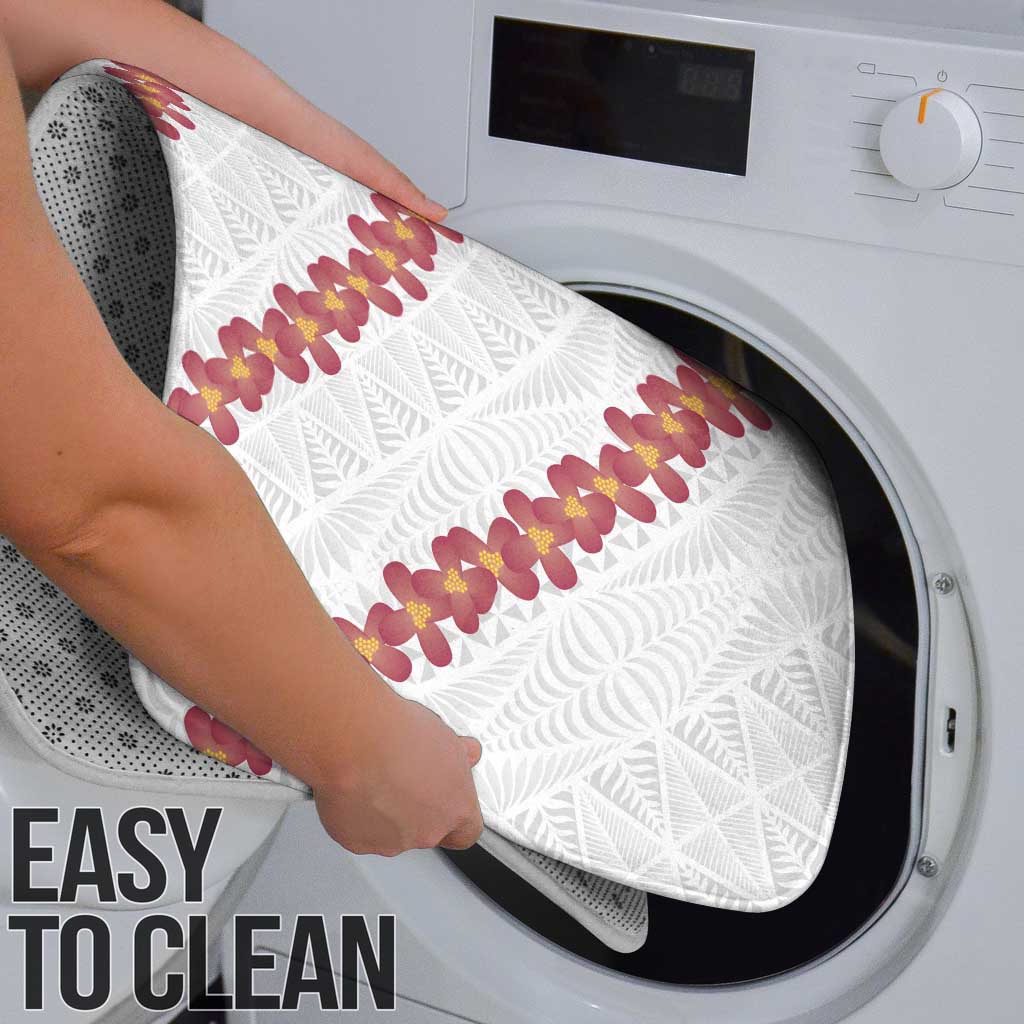 White Sunday Tonga Fakame Bathroom Set Tongan Ngatu Heilala Lei - Polynesian Pride