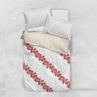 White Sunday Tonga Fakame Bedding Set Tongan Ngatu Heilala Lei - Polynesian Pride