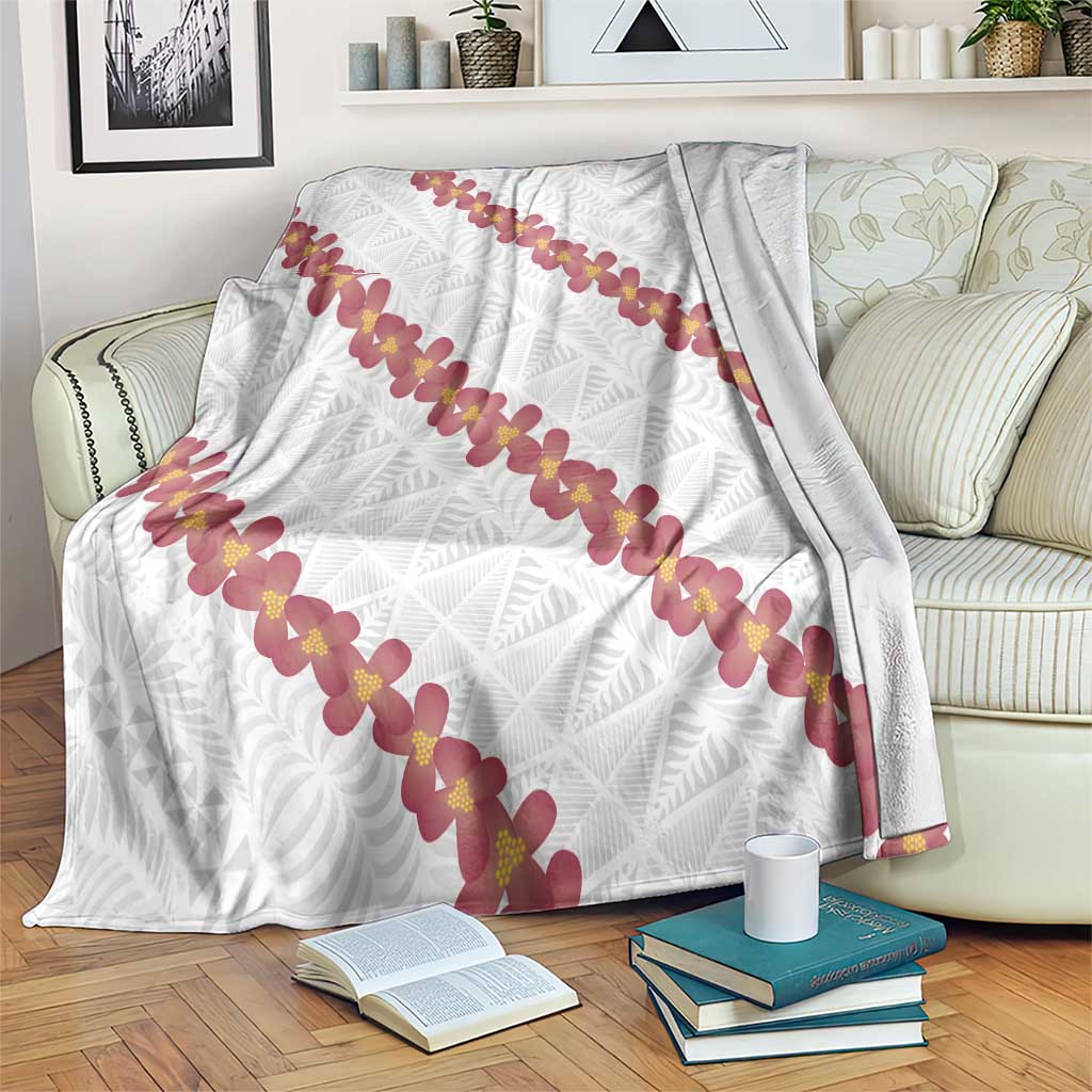 White Sunday Tonga Fakame Blanket Tongan Ngatu Heilala Lei - Polynesian Pride