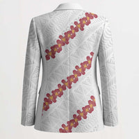 White Sunday Tonga Fakame Blazer Tongan Ngatu Heilala Lei - Polynesian Pride