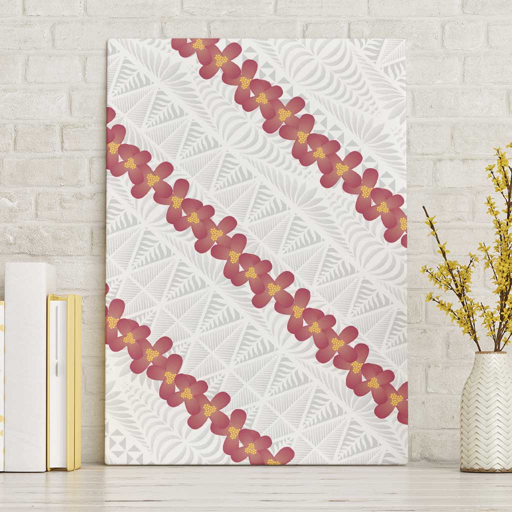 White Sunday Tonga Fakame Canvas Wall Art Tongan Ngatu Heilala Lei - Polynesian Pride