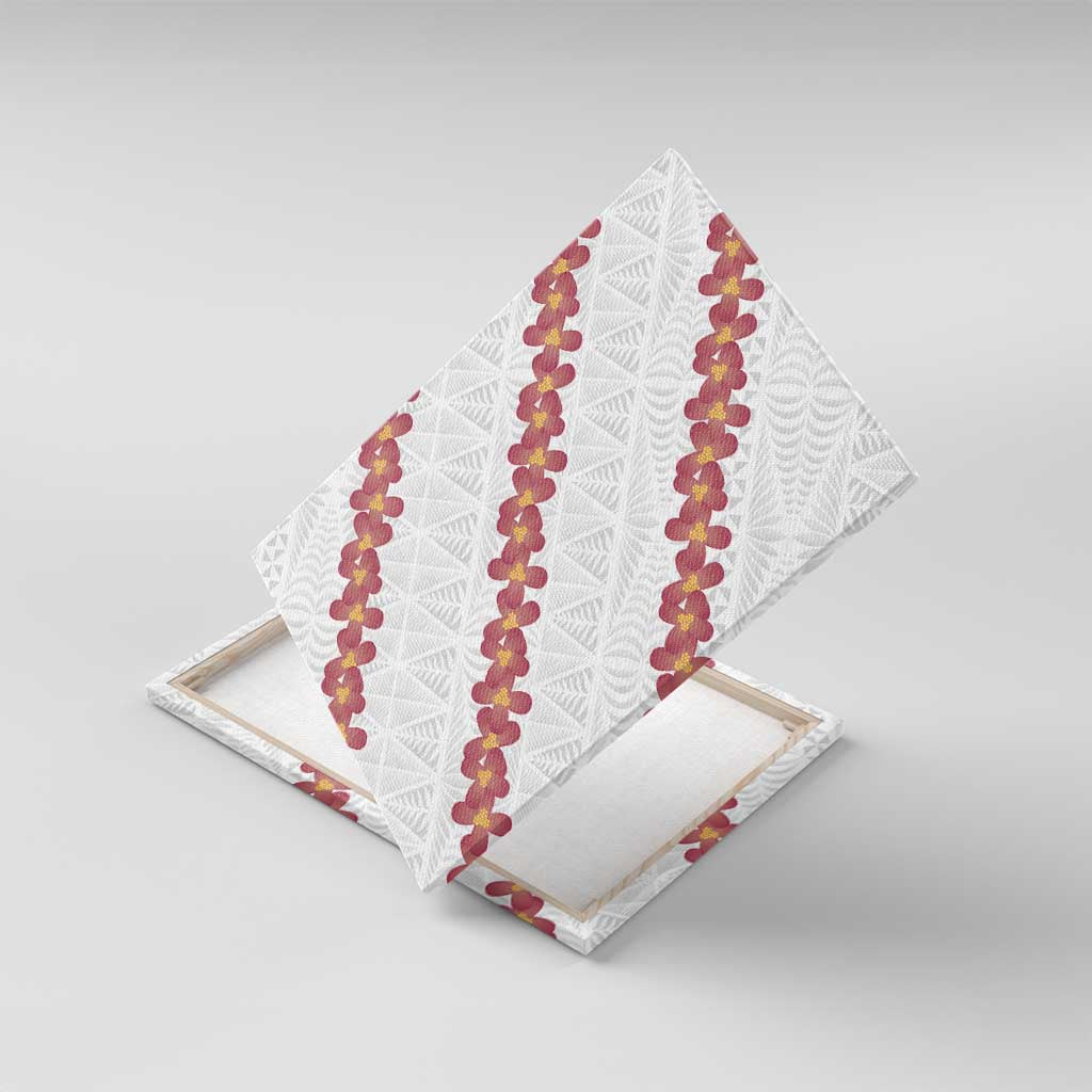 White Sunday Tonga Fakame Canvas Wall Art Tongan Ngatu Heilala Lei - Polynesian Pride