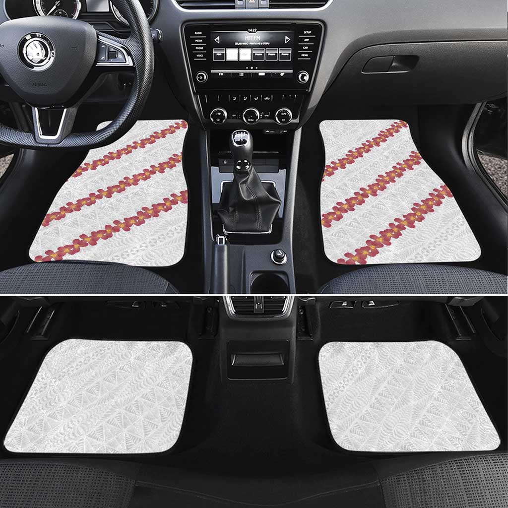 White Sunday Tonga Fakame Car Mats Tongan Ngatu Heilala Lei - Polynesian Pride