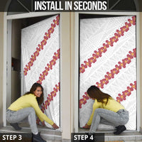 White Sunday Tonga Fakame Door Cover Tongan Ngatu Heilala Lei - Polynesian Pride